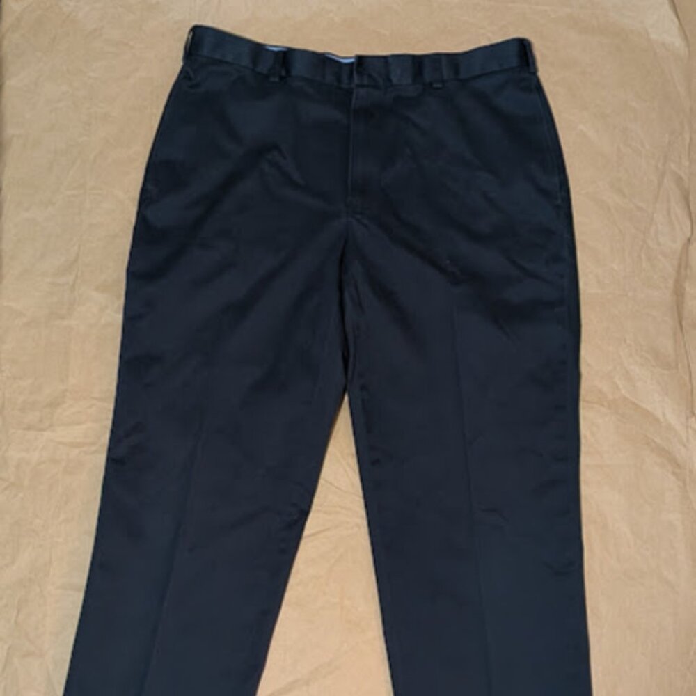 men's navy blue 100% cotton chino pants 37/32